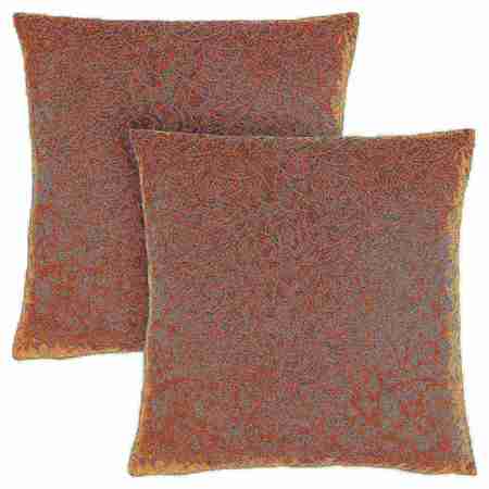 MONARCH SPECIALTIES Pillows, Set Of 2, 18 X 18 Square, Insert Included, Accent, Sofa, Couch, Bedroom, Polyester, Brown I 9269